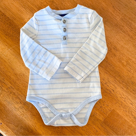Cat & Jack • Striped Henley Bodysuit - Picture 1 of 5
